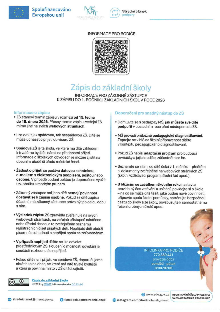 Zápis do 1.ročníku ZŠ